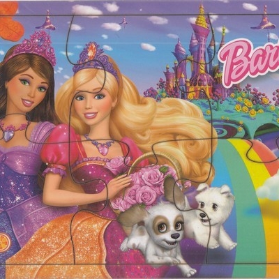 پازل چوبی-Barbie-باربی ابعاد 20*29 (پشت وایت بردی)